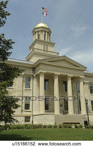 Stock Image -  Iowa City, IA, Old Capitol Building, National Historic Landmark, University of Iowa. Fotosearch