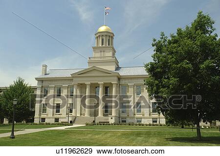 Stock Photo -  Iowa City, IA, Old Capitol Building, National Historic Landmark, University of Iowa. Fotosearch