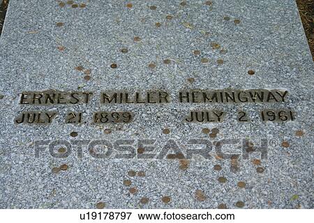 Stock Photo -  Ketchum, Sun Valley, ID, Idaho, Ketchum Cemetery, Ernest Hemingway gravesite. Fotosearch