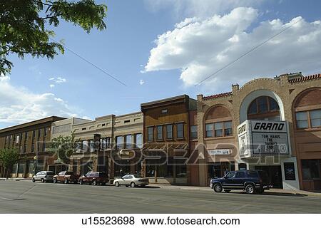 Stock Photo -  Lander, WY, Wyoming, downtown, Main Street. Fotosearch