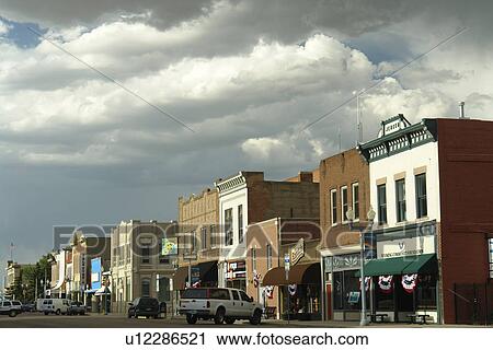 Stock Image -  Laramie, WY, Wyoming, downtown. Fotosearch