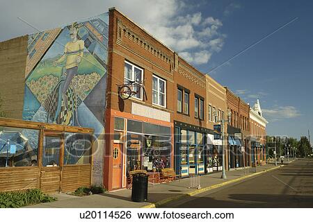 Stock Photograph -  Laramie, WY, Wyoming, downtown. Fotosearch