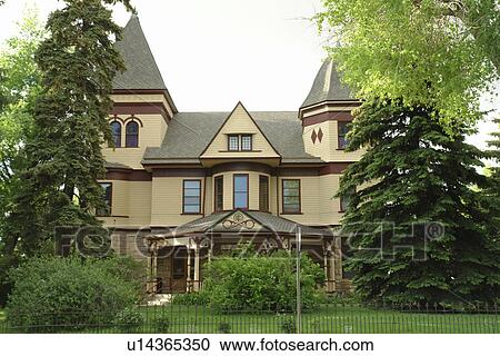 Stock Image -  Laramie, WY, Wyoming, Historic Ivinson Mansion, Home of the Laramie Plains Museum. Fotosearch