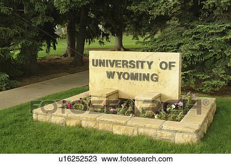 Laramie, WY, Wyoming, University of Wyoming, entrance sign View Large Photo Image Stock Image - Laramie, WY, Wyoming, University of Wyoming, entrance sign. Fotosearch