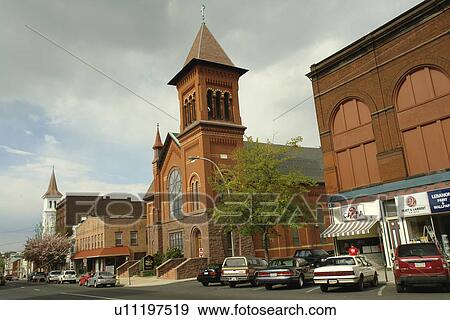 Stock Photo -  Lebanon, PA, Pennsylvania, Lebanon County, Downtown, First Lutheran Church ca. 1760. Fotosearch