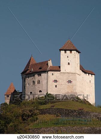 Liechtenstein, Balzers, castle, View Large Photo Image Stock Image - Liechtenstein, Balzers, castle, . Fotosearch