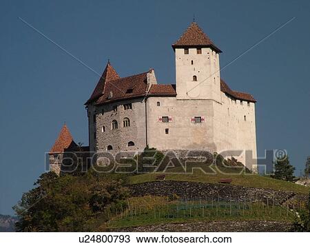 Liechtenstein, Balzers, castle, View Large Photo Image Stock Image - Liechtenstein, Balzers, castle, . Fotosearch
