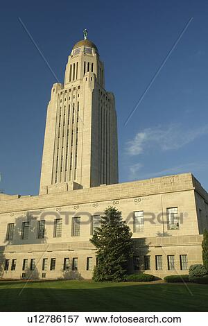 Stock Photo -  Lincoln, NE, Nebraska, State Capitol Building. Fotosearch
