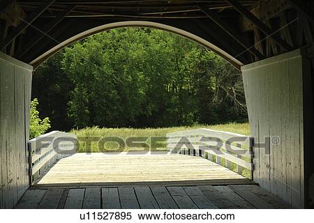 Stock Photography -  Madison County, IA, Iowa, Covered Bridges of Madison County, Roseman Bridge. Fotosearch