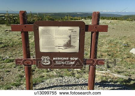 Stock Photography -  Medicine Bow National Forest, WY, Wyoming, Snowy Range Pass, Snowy Range Scenic Byway, Libby Flats. Fotosearch