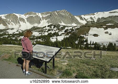 Stock Photography -  Medicine Bow National Forest, WY, Wyoming, Snowy Range Pass, Snowy Range Scenic Byway. Fotosearch