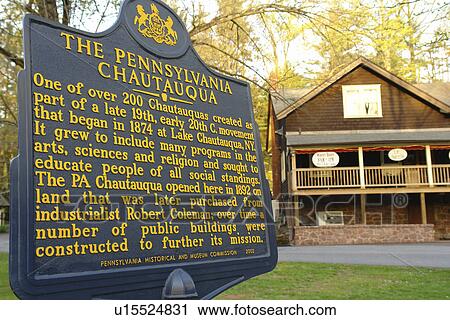 Stock Image -  Mount Gretna, PA, Pennsylvania, Lebanon County, The Pennsylvania Chautauqua, original old time resort community. Fotosearch