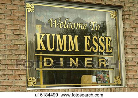 Myerstown, PA, Pennsylvania, Lebanon County, Welcome to KUMM ESSE Diner, window View Large Photo Image Stock Photo - Myerstown, PA, Pennsylvania, Lebanon County, Welcome to KUMM ESSE Diner, window. Fotosearch