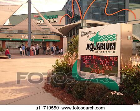 Stock Image -  Myrtle Beach, SC, South Carolina, The Grand Strand, Broadway at the Beach, Ripley's Aquarium. Fotosearch
