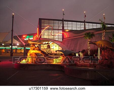 Stock Photo -  Myrtle Beach, SC, South Carolina, The Grand Strand, Broadway at the Beach, evening, Ripley's Aquarium. Fotosearch