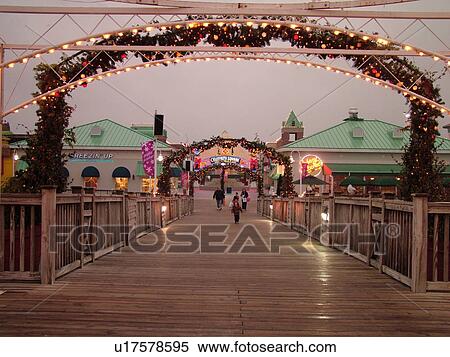 Myrtle Beach, SC, South Carolina, The Grand Strand, Broadway at the Beach, evening, Christmas decorations View Large Photo Image Stock Photography - Myrtle Beach, SC, South Carolina, The Grand Strand, Broadway at the Beach, evening, Christmas decorations. Fotosearch