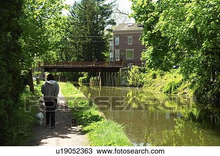 Stock Image -  New Hope, PA, Pennsylvania, Bucks County, Delaware Canal. Fotosearch