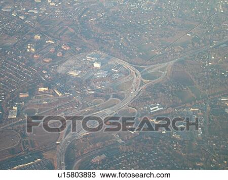Stock Image -  Norristown, Valley Forge, PA, Pennsylvania, aerial. Fotosearch