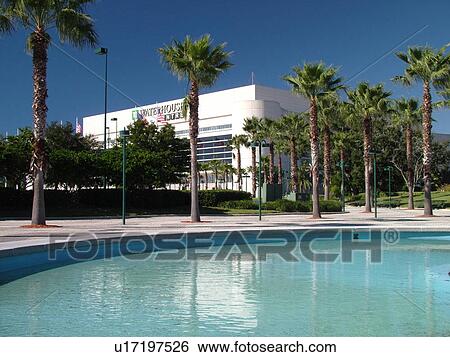Stock Photograph -  Orlando, FL, Florida, downtown, fountain. Fotosearch