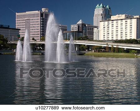Orlando, FL, Florida, Lake Lucerne, skyline, downtown, fountain View Large Photo Image Stock Photo - Orlando, FL, Florida, Lake Lucerne, skyline, downtown, fountain. Fotosearch