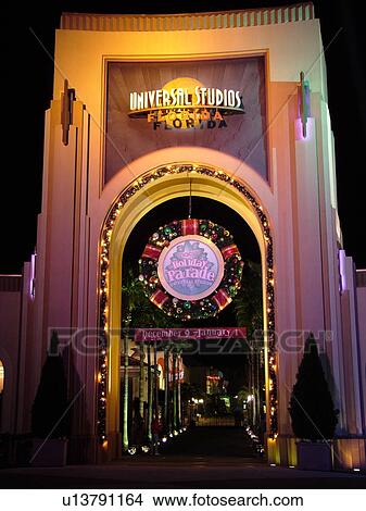 Orlando, FL, Florida, Universal Orlando Resort, Universal City Walk, Universal Studios Globe, entrance, gateway, evening View Large Photo Image Picture - Orlando, FL, Florida, Universal Orlando Resort, Universal City Walk, Universal Studios Globe, entrance, gateway, evening. Fotosearch