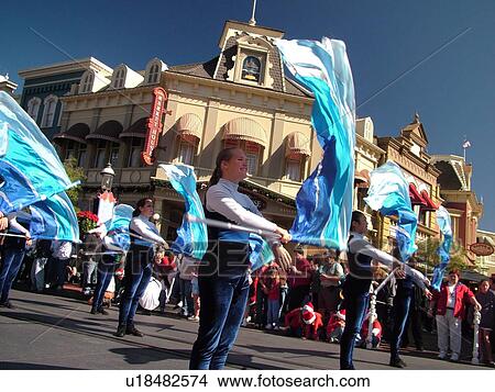 Picture -  Orlando, FL, Florida, Walt Disney World Resort, Magic Kingdom Park, Main Street U. S. A Parade (Editorial Use Only). Fotosearch