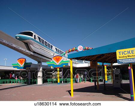 Orlando, FL, Florida, Walt Disney World Resort, Magic Kingdom Park, Monorail (Editorial Use Only) View Large Photo Image Picture - Orlando, FL, Florida, Walt Disney World Resort, Magic Kingdom Park, Monorail (Editorial Use Only). Fotosearch
