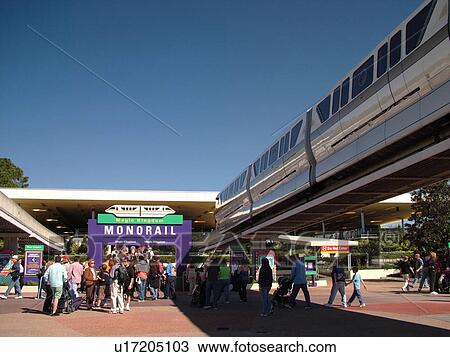 Orlando, FL, Florida, Walt Disney World Resort, Magic Kingdom Park, Monorail (Editorial Use Only) View Large Photo Image Stock Image - Orlando, FL, Florida, Walt Disney World Resort, Magic Kingdom Park, Monorail (Editorial Use Only). Fotosearch