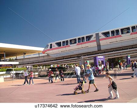 Orlando, FL, Florida, Walt Disney World Resort, Magic Kingdom Park, Monorail (Editorial Use Only) View Large Photo Image Stock Image - Orlando, FL, Florida, Walt Disney World Resort, Magic Kingdom Park, Monorail (Editorial Use Only). Fotosearch