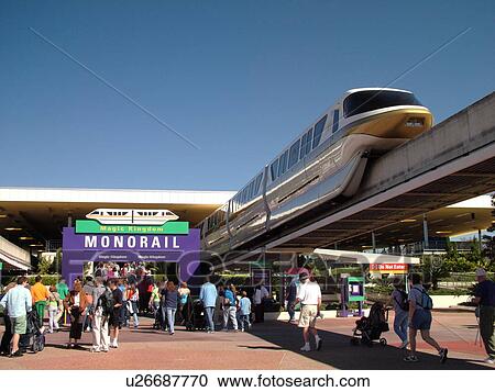 Orlando, FL, Florida, Walt Disney World Resort, Magic Kingdom Park, Monorail (Editorial Use Only) View Large Photo Image Stock Image - Orlando, FL, Florida, Walt Disney World Resort, Magic Kingdom Park, Monorail (Editorial Use Only). Fotosearch