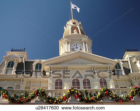 Orlando, FL, Florida, Walt Disney World Resort, Magic Kingdom Park, Main Street U. S. A City Hall (Editorial Use Only) View Large Photo Image Stock Image - Orlando, FL, Florida, Walt Disney World Resort, Magic Kingdom Park, Main Street U. S. A City Hall (Editorial Use Only). Fotosearch