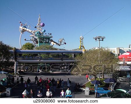 Stock Image -  Orlando, FL, Florida, Walt Disney World Resort, Magic Kingdom Park, Tomorrowland, Astro Orbiter (Editorial Use Only). Fotosearch