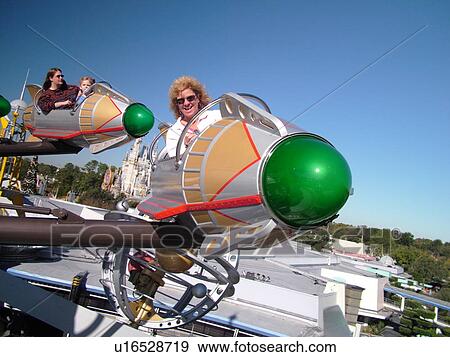 Stock Photo -  Orlando, FL, Florida, Walt Disney World Resort, Magic Kingdom Park, Tomorrowland, Astro Orbiter (Editorial Use Only). Fotosearch