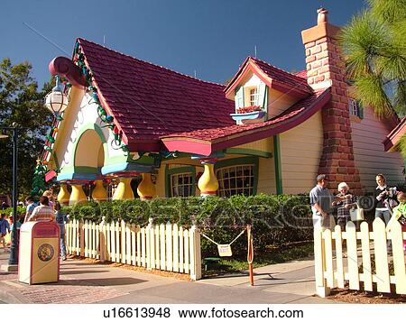 Stock Photo -  Orlando, FL, Florida, Walt Disney World Resort, Magic Kingdom Park, Mickey's Toontown Fair, house (Editorial Use Only). Fotosearch
