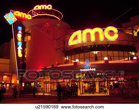 Stock Photo -  Orlando, FL, Florida, Walt Disney World, Downtown Disney Westside, AMC 24 Theatre Complex, evening (Editorial Use Only). Fotosearch