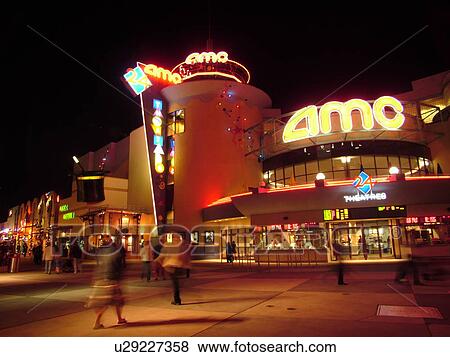 Stock Photo -  Orlando, FL, Florida, Walt Disney World, Downtown Disney Westside, AMC 24 Theatre Complex, evening (Editorial Use Only). Fotosearch