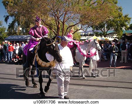 Stock Photograph -  Orlando, FL, Florida, Walt Disney World Resort, Magic Kingdom Park, Main Street U. S. A Parade (Editorial Use Only). Fotosearch