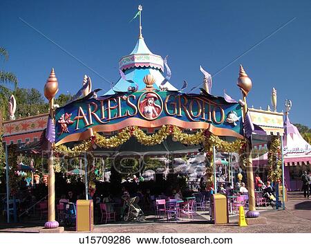 Stock Photograph -  Orlando, FL, Florida, Walt Disney World Resort, Magic Kingdom Park, Ariel's Grotto (Editorial Use Only). Fotosearch