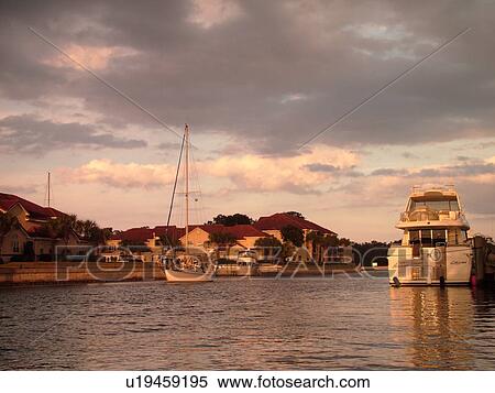 Stock Photography -  Palm Coast, FL, Florida, intracoastal waterway. Fotosearch