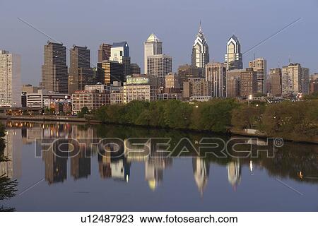 Philadelphia, PA, Pennsylvania, Schuylkill River, Downtown Skyline, I-76, evening, reflection View Large Photo Image Stock Image - Philadelphia, PA, Pennsylvania, Schuylkill River, Downtown Skyline, I-76, evening, reflection. Fotosearch
