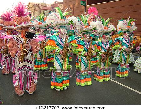 Stock Image -  Philadelphia, PA, Pennsylvania, downtown, New Years Day, Philadelphia Annual Mummer's Day Parade, 2006, String Bands. Fotosearch