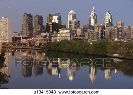 Philadelphia, PA, Pennsylvania, Schuylkill River, Downtown Skyline, I-76, evening, reflection View Large Photo Image Stock Image - Philadelphia, PA, Pennsylvania, Schuylkill River, Downtown Skyline, I-76, evening, reflection. Fotosearch