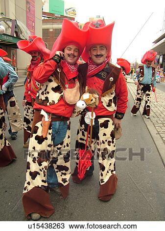 Stock Image -  Philadelphia, PA, Pennsylvania, downtown, New Years Day, Philadelphia Annual Mummer's Day Parade, 2006, Comic Division. Fotosearch