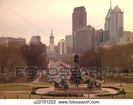 Philadelphia, PA, Pennsylvania, downtown, Benjamin Franklin Parkway, view of City Hall View Large Photo Image Stock Image - Philadelphia, PA, Pennsylvania, downtown, Benjamin Franklin Parkway, view of City Hall. Fotosearch