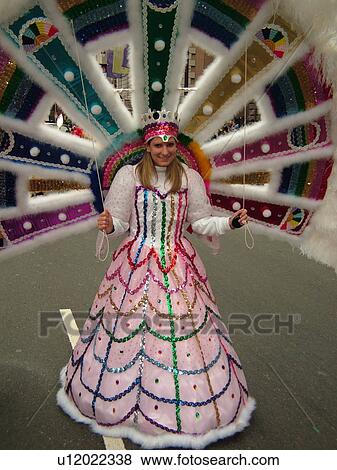 Stock Photo -  Philadelphia, PA, Pennsylvania, downtown, New Years Day, Philadelphia Annual Mummer's Day Parade, 2006, Fancy Division. Fotosearch