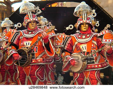 Stock Photo -  Philadelphia, PA, Pennsylvania, downtown, New Years Day, Philadelphia Annual Mummer's Day Parade, 2006, String Bands. Fotosearch