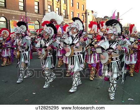 Stock Photography -  Philadelphia, PA, Pennsylvania, downtown, New Years Day, Philadelphia Annual Mummer's Day Parade, 2006, String Bands. Fotosearch