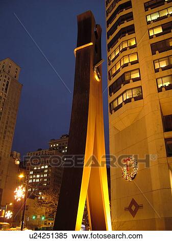 Philadelphia, PA, Pennsylvania, downtown, evening, Clothes Pin statue View Large Photo Image Stock Photography - Philadelphia, PA, Pennsylvania, downtown, evening, Clothes Pin statue. Fotosearch