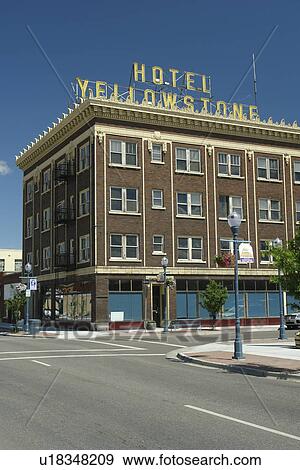 Stock Photo -  Pocatello, ID, Idaho, downtown, Hotel Yellowstone. Fotosearch