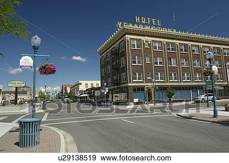 Pocatello, ID, Idaho, downtown, Hotel Yellowstone View Large Photo Image Stock Photo - Pocatello, ID, Idaho, downtown, Hotel Yellowstone. Fotosearch